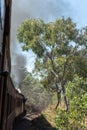 Historic steam train running on Maldon Ã¢â¬â Castlemaine route in Australia